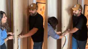 Rohit sharma Ritika Sajdeh Viral Video as He shares BTS of Ad Shoot
