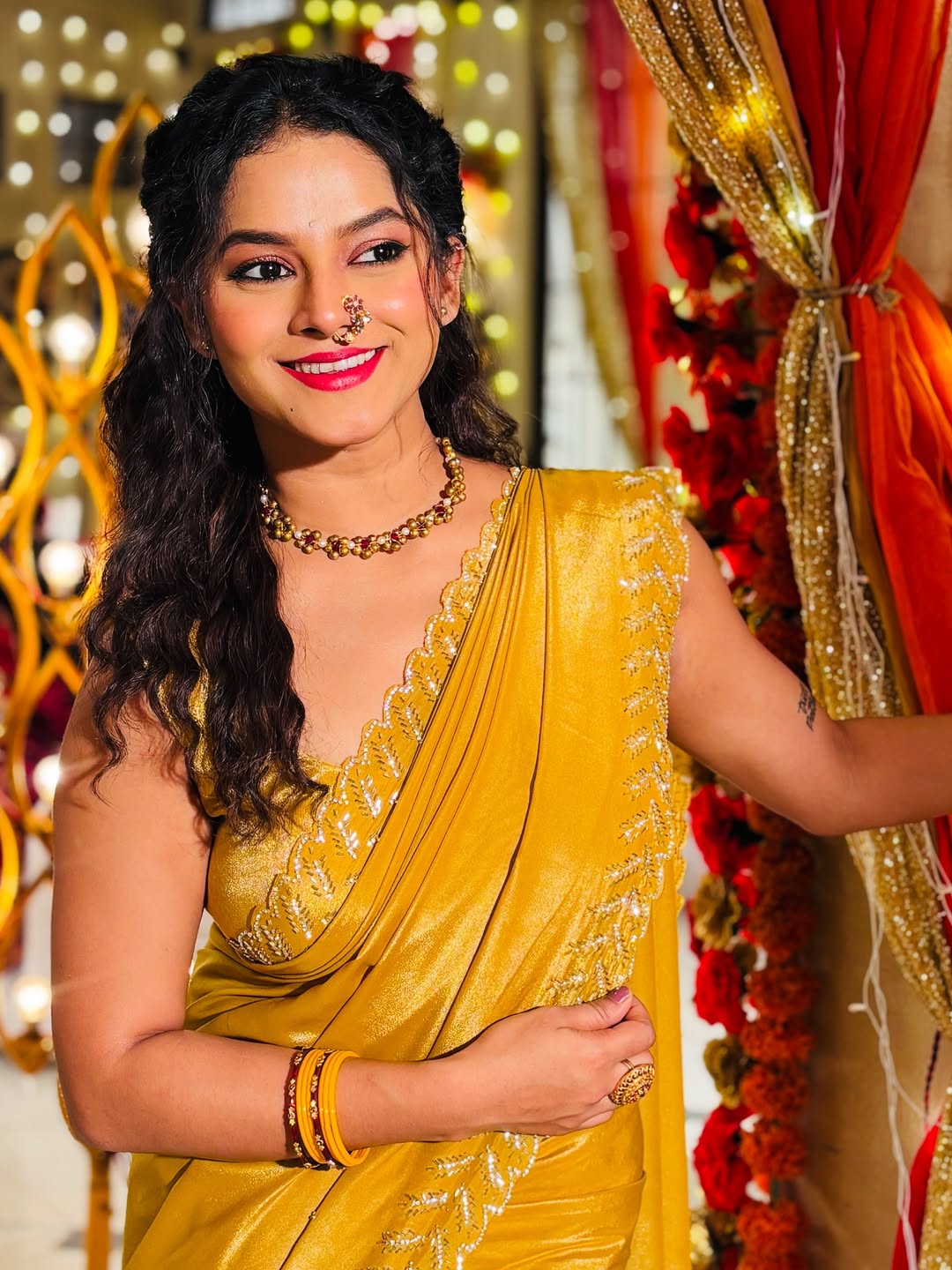 Sakshee gandhi beautiful look wearing nose ring