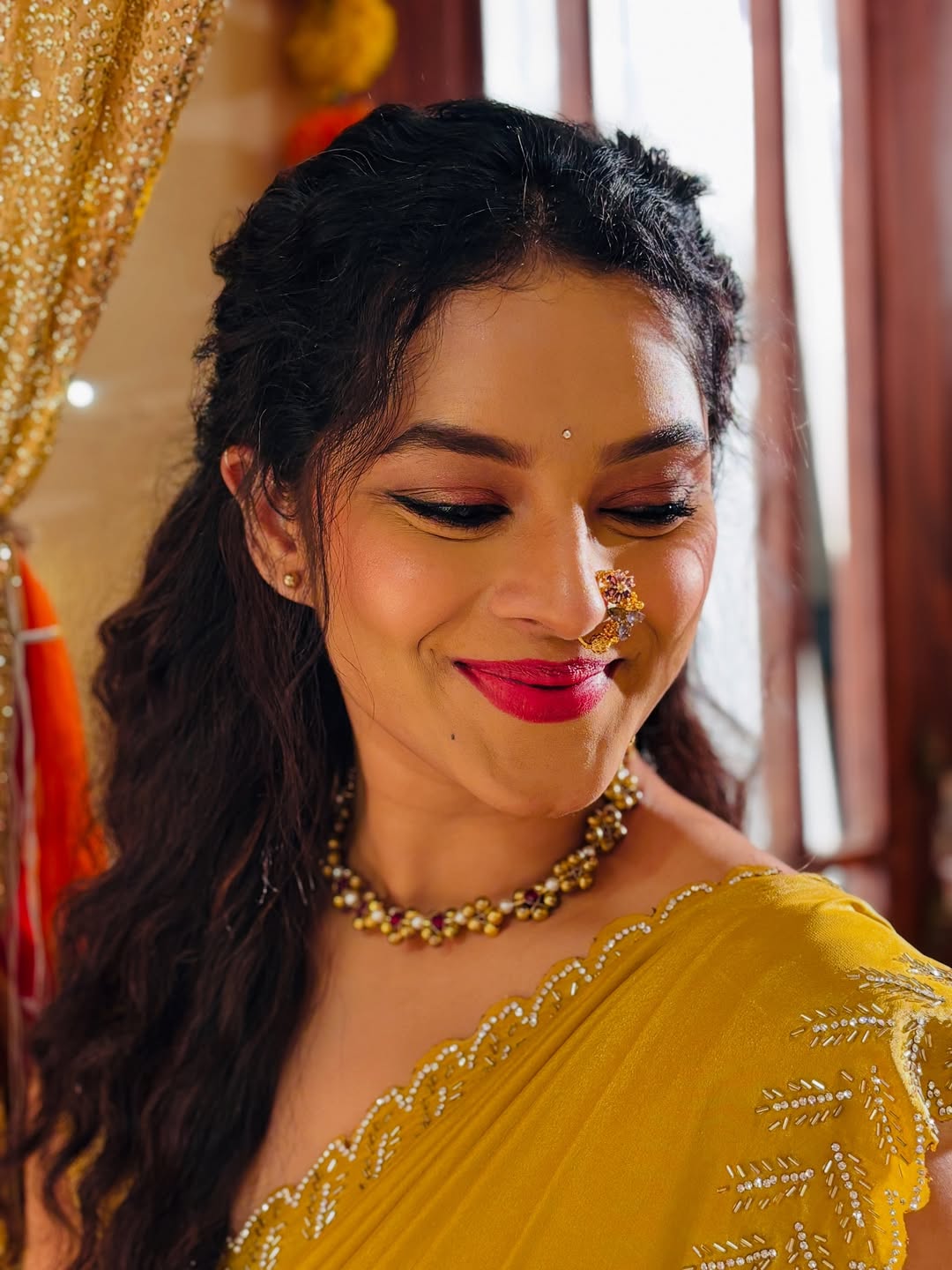 Sakshee gandhi beautiful look wearing nose ring