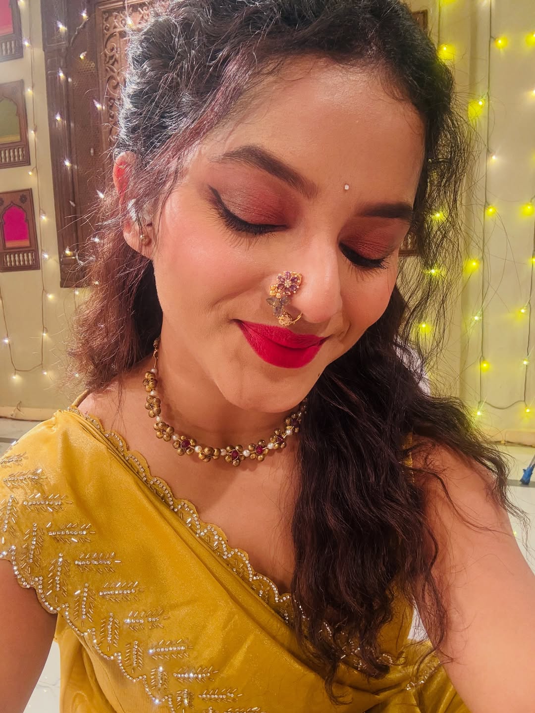 Sakshee gandhi beautiful look wearing nose ring
