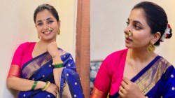 Navratri 2025: शारदीय नवरात्र उत्सवानिमित्त सायली संजीवने शेअर केले निळ्या पैठणीतील फोटो