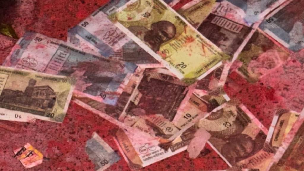 Scattering of fake notes and dollars through Paper Blast in Ganapati Visarjan Procession puen print news