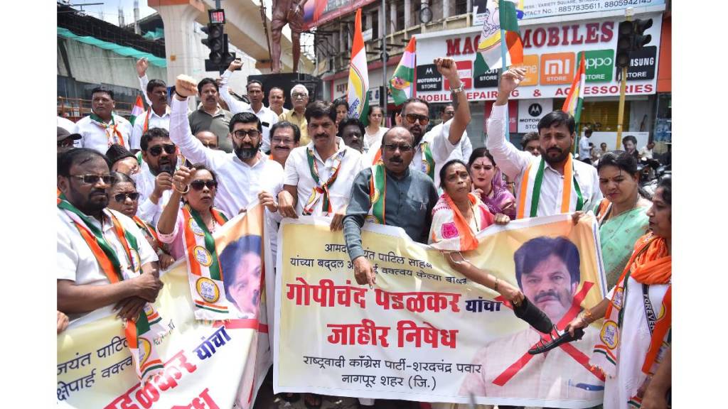 Shoes hurled at BJP MLA Gopichand Padalkars statue in Nagpur