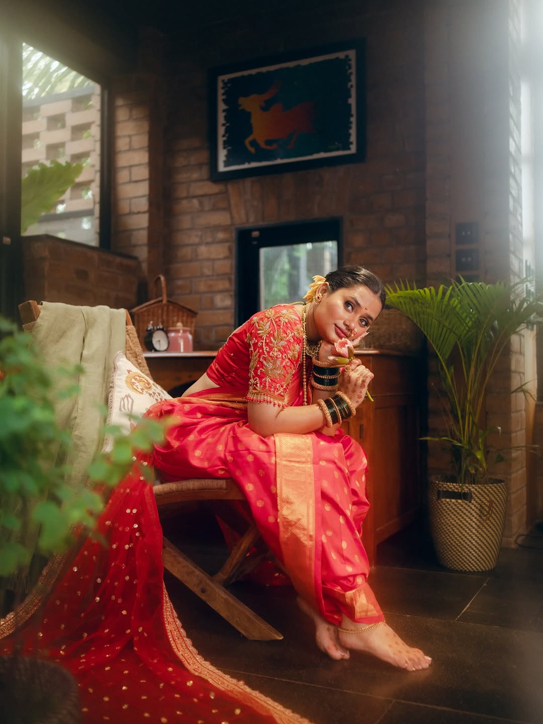 Shweta kharat marathi look
