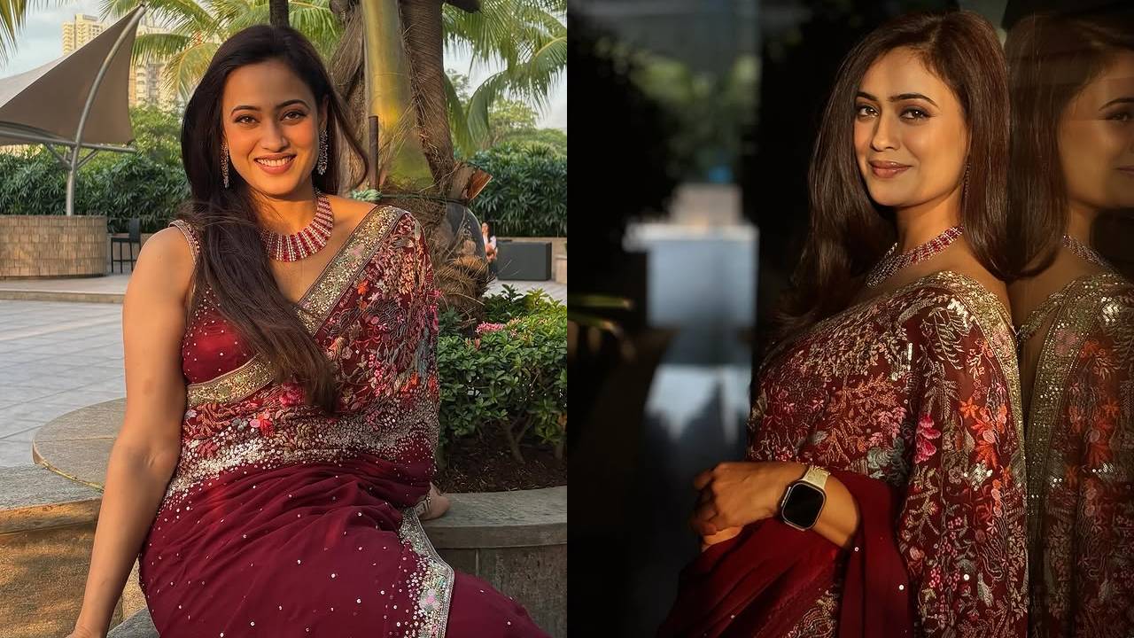 Shweta tiwari in red saree