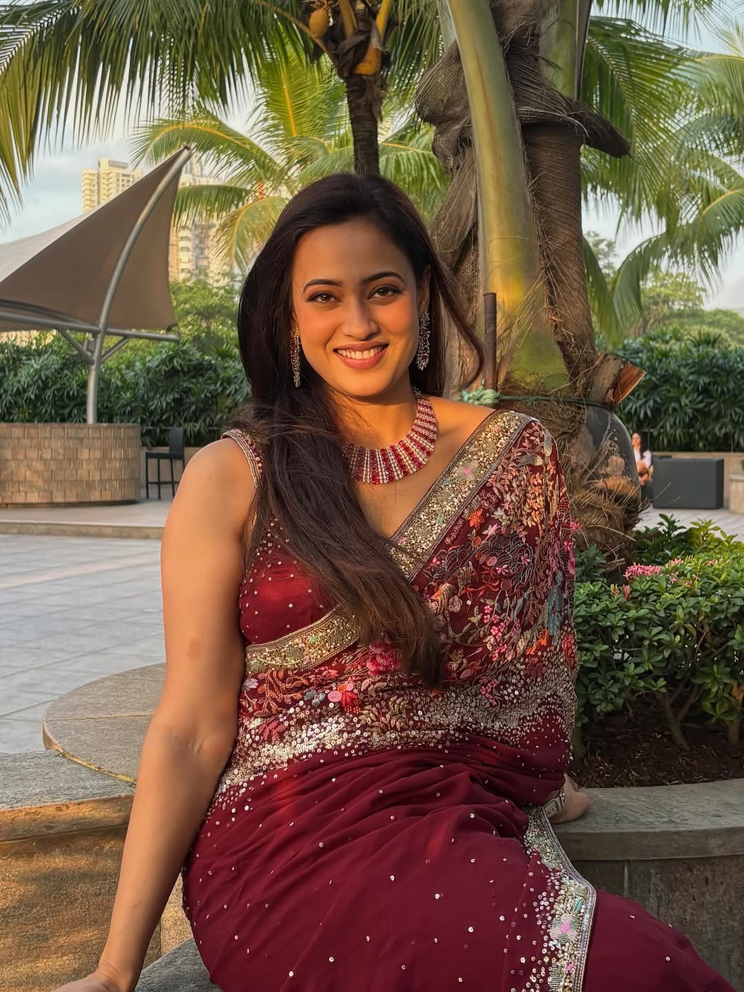 Shweta tiwari in red saree