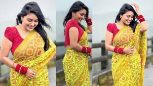 Sonali Patil romantic photoshoot in rain wearing beautiful saree