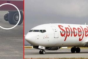 SpiceJet missing wheel Mumbai Airport