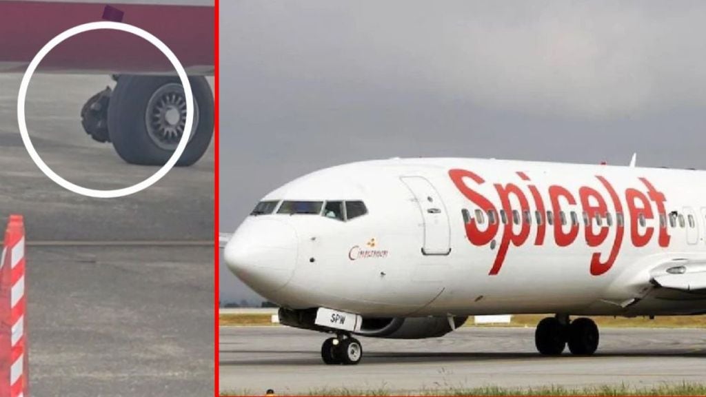 SpiceJet missing wheel Mumbai Airport