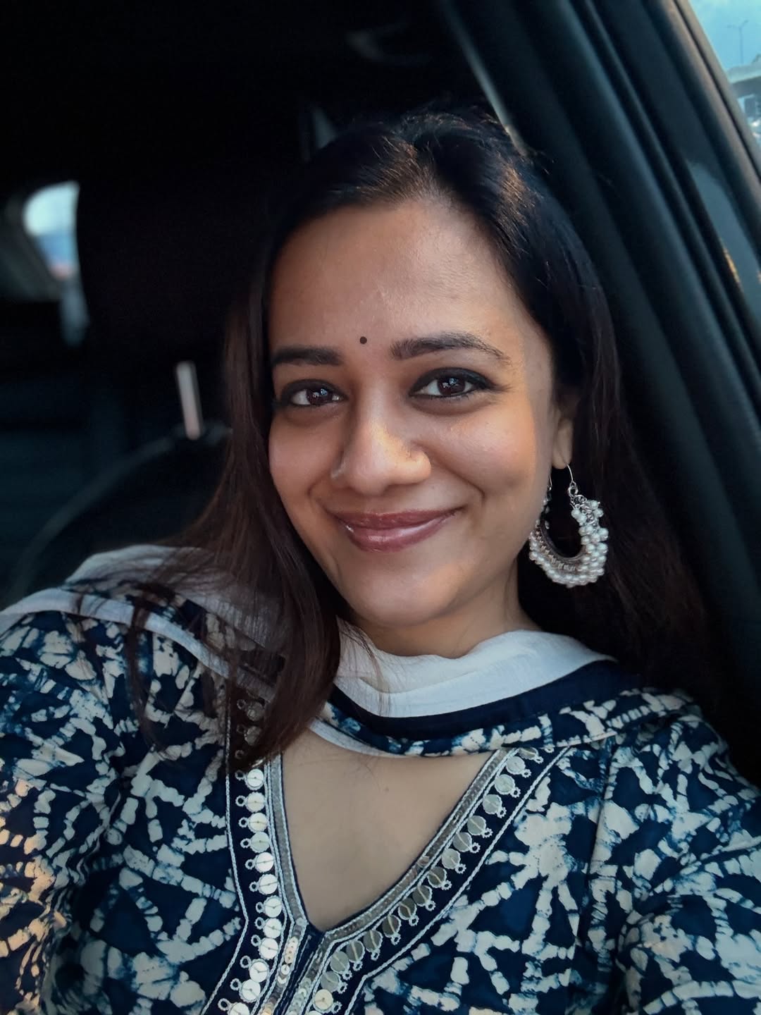 Spruha Joshi Pink Anarkali Dress Look