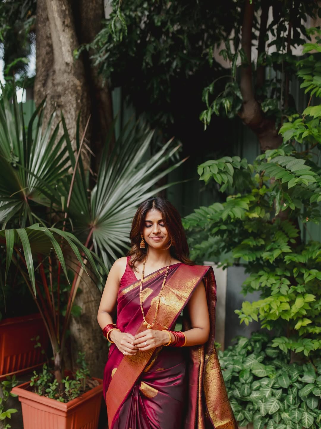 Swarda Thigale Kanjeevaram Saree Look