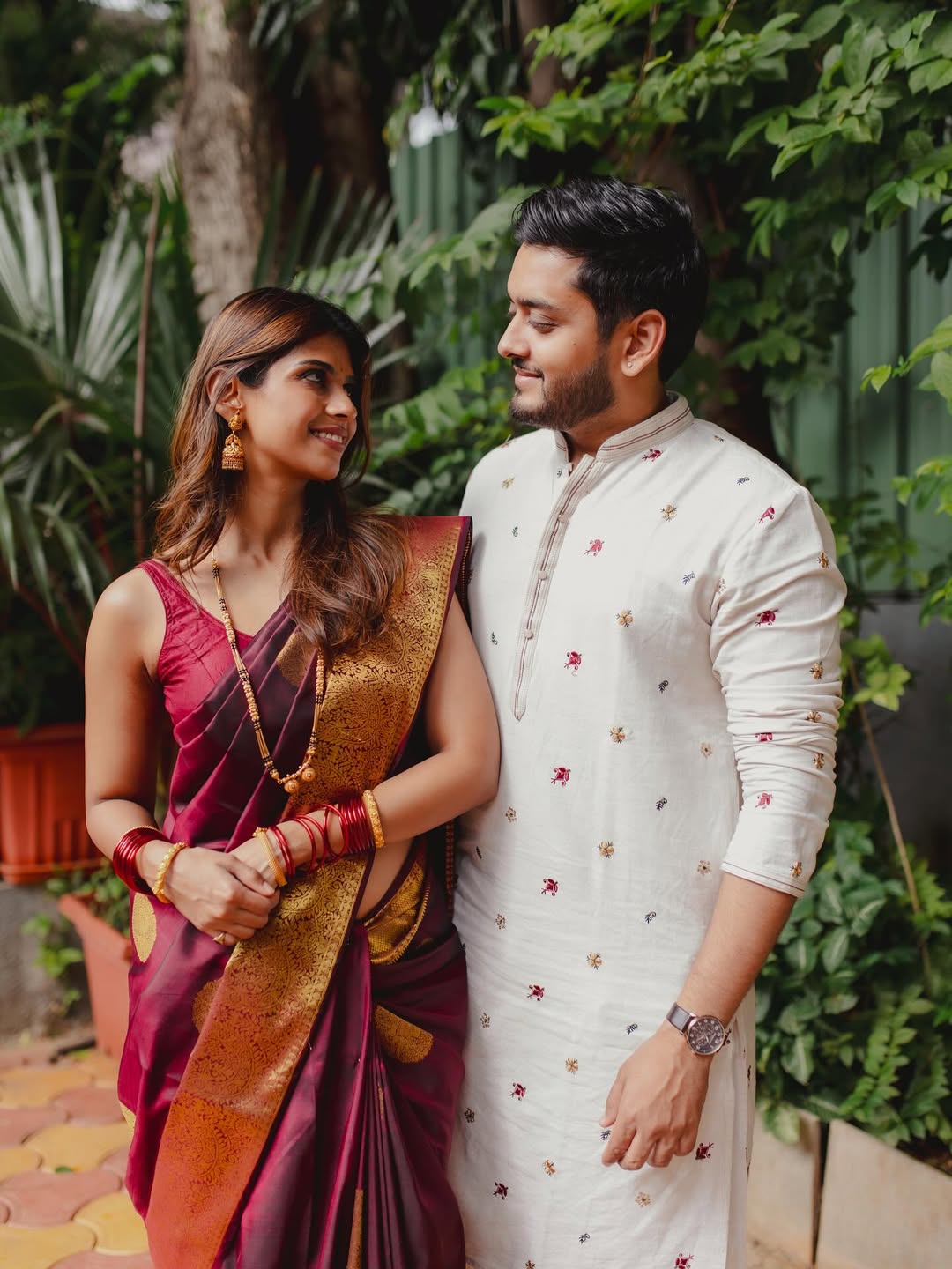 Swarda Thigale Kanjeevaram Saree Look