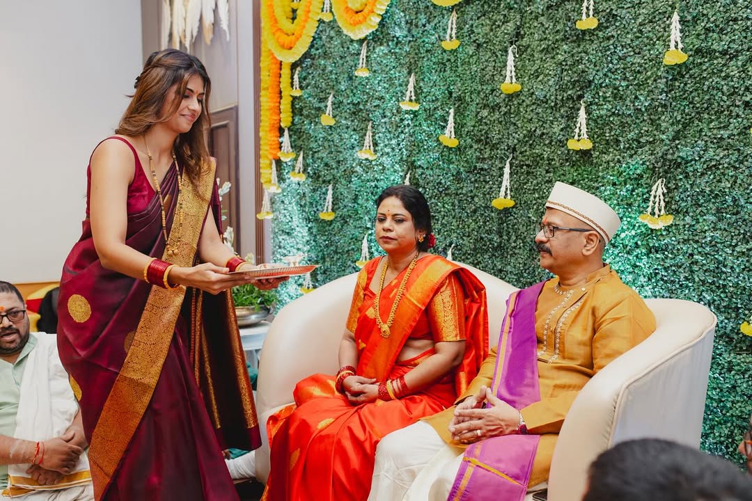 Swarda Thigale Kanjeevaram Saree Look