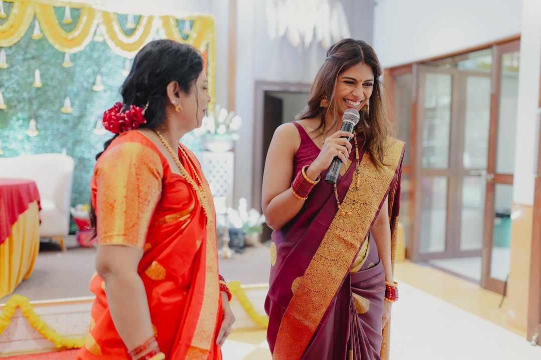 Swarda Thigale Kanjeevaram Saree Look