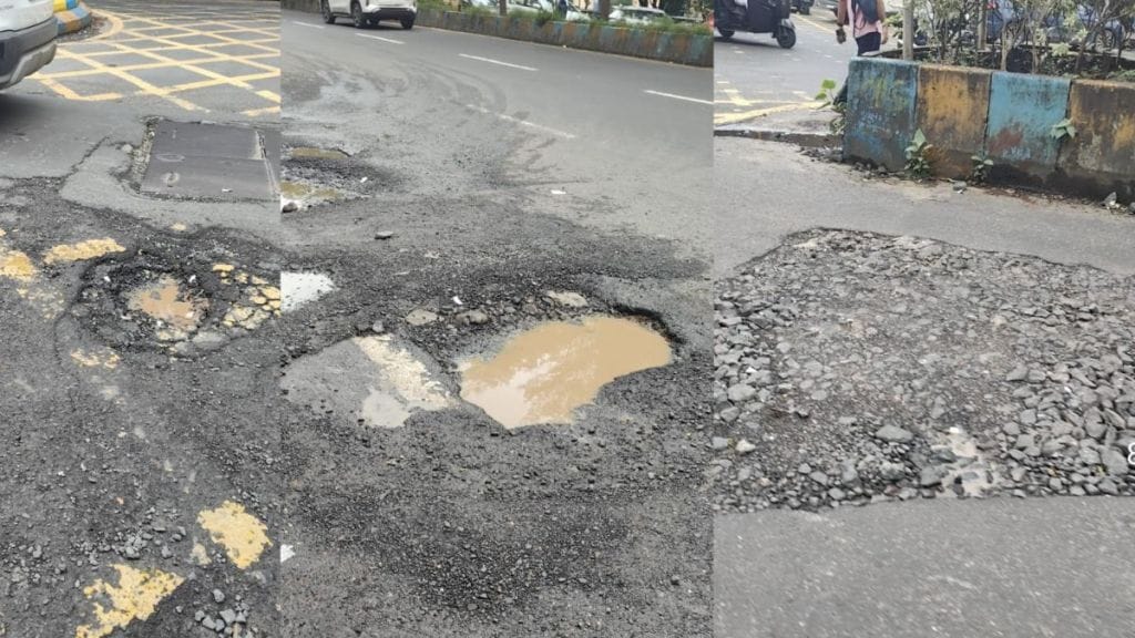 Thane road crumble within liability period MNS alleges fund misuse by civic officials