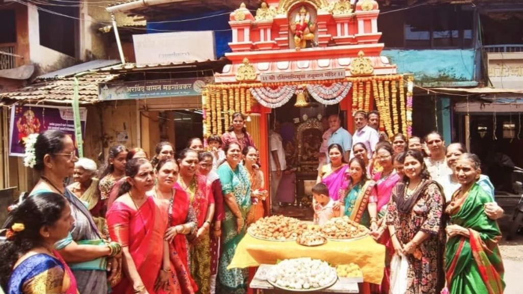 Thousands of modaks Sawantwadi Ganeshotsav Hanuman temple Sankashti Chaturthi