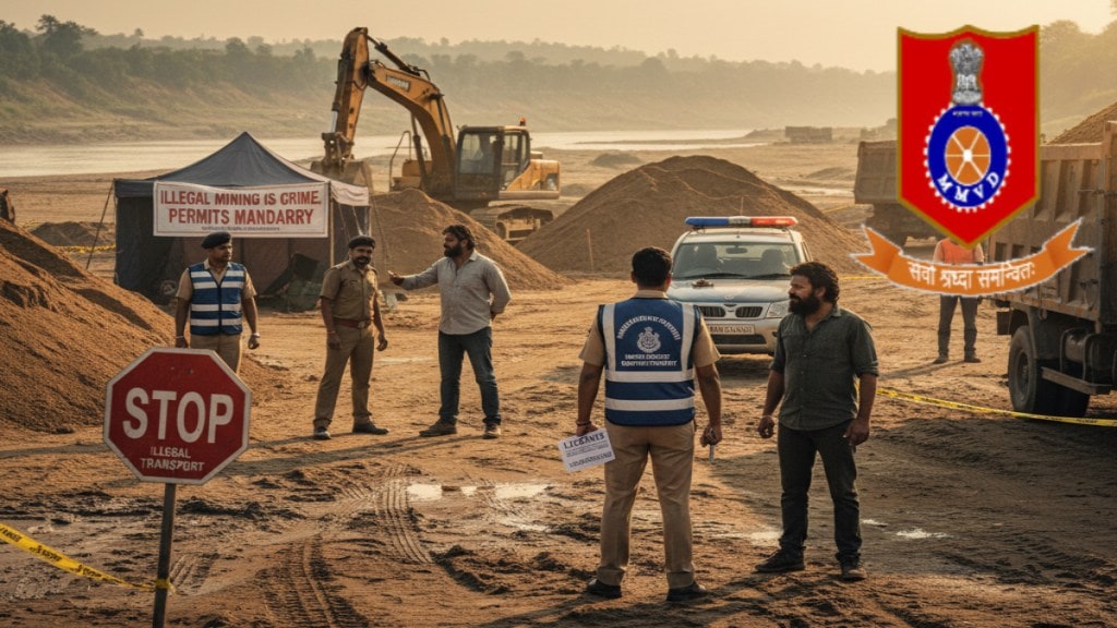 Transport Department Action Against Sand Mafia maharashtra rto mumbai