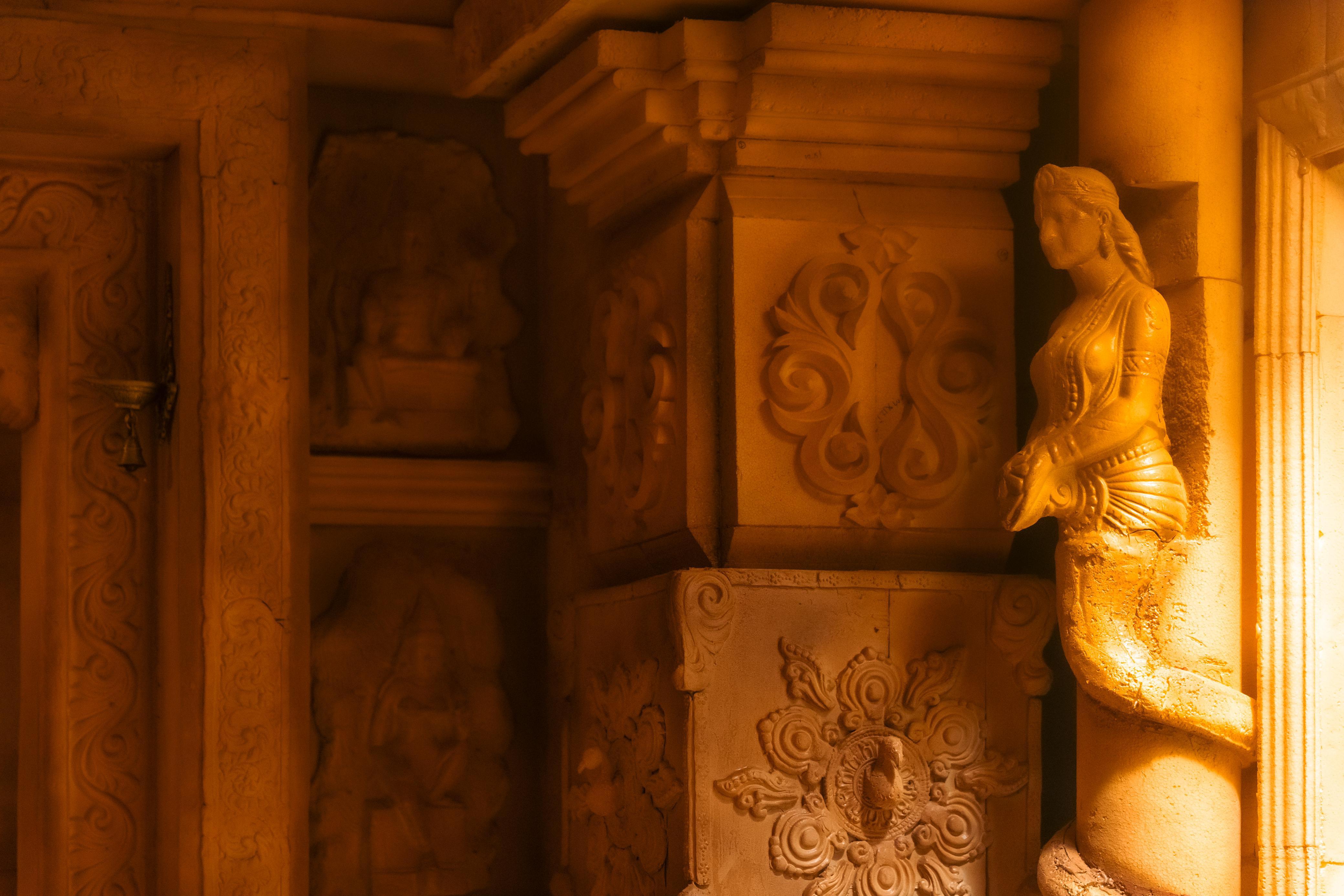 Viral Ganpati Decorations photos, Ancient Temple Theme