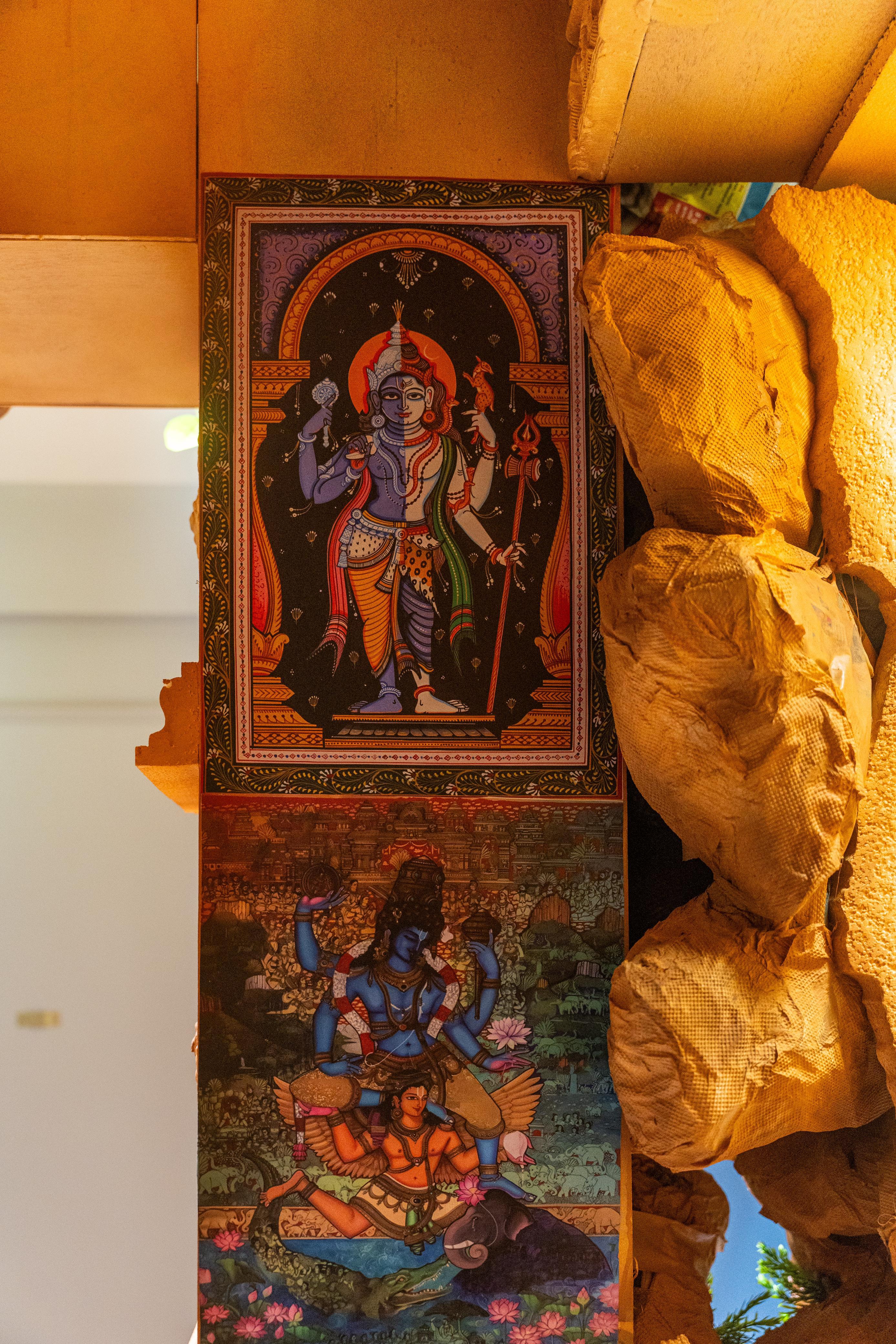Viral Ganpati Decorations photos, Ancient Temple Theme