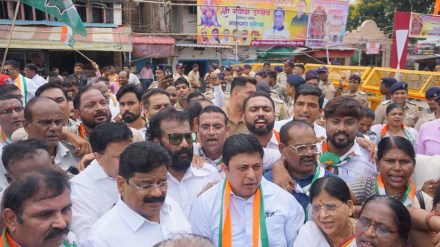 Nagpur political clash, Congress BJP conflict Nagpur, Krishna Khopde protest, Adv Abhijeet Wanjari controversy, Nagpur political violence,