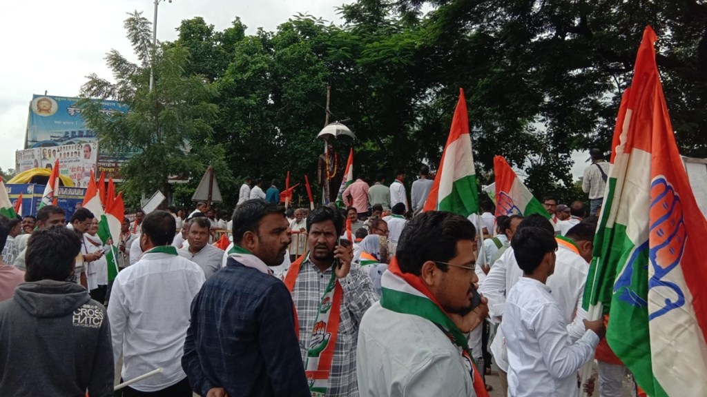 Congress election protest, Vote Chor Gaddi Chhod campaign, Kamptee assembly constituency, Rahul Gandhi election fraud,