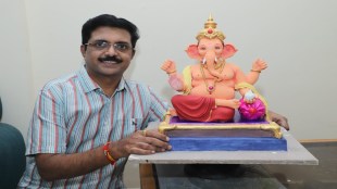 Ganesh Utsav 2025 Thane, eco-friendly Ganesh idol, shadu clay Ganesh murti, Thane Ganesh festival, Umesh Birari Ganesh art,