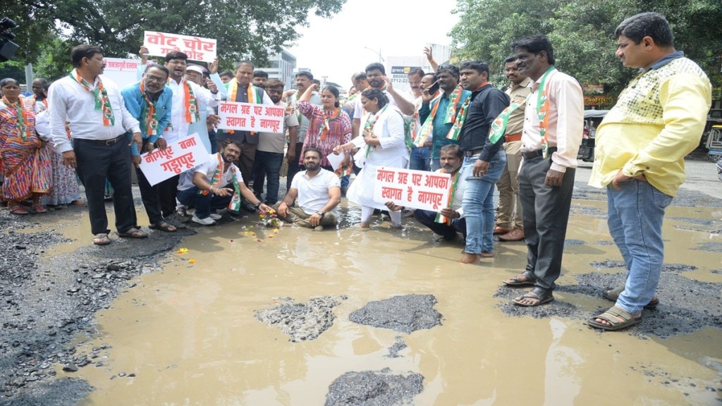 Modi birthday celebration, BJP service drives, Congress protest Nagpur, unemployment protests India, Modi government criticism, vote theft allegations India,