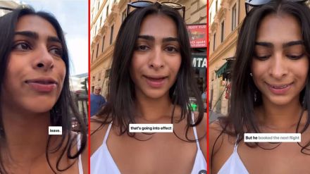 Woman left alone in Rome as boyfriend races to US