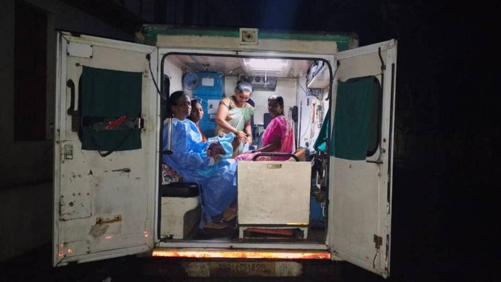 pregnant woman safely delivered in an ambulance