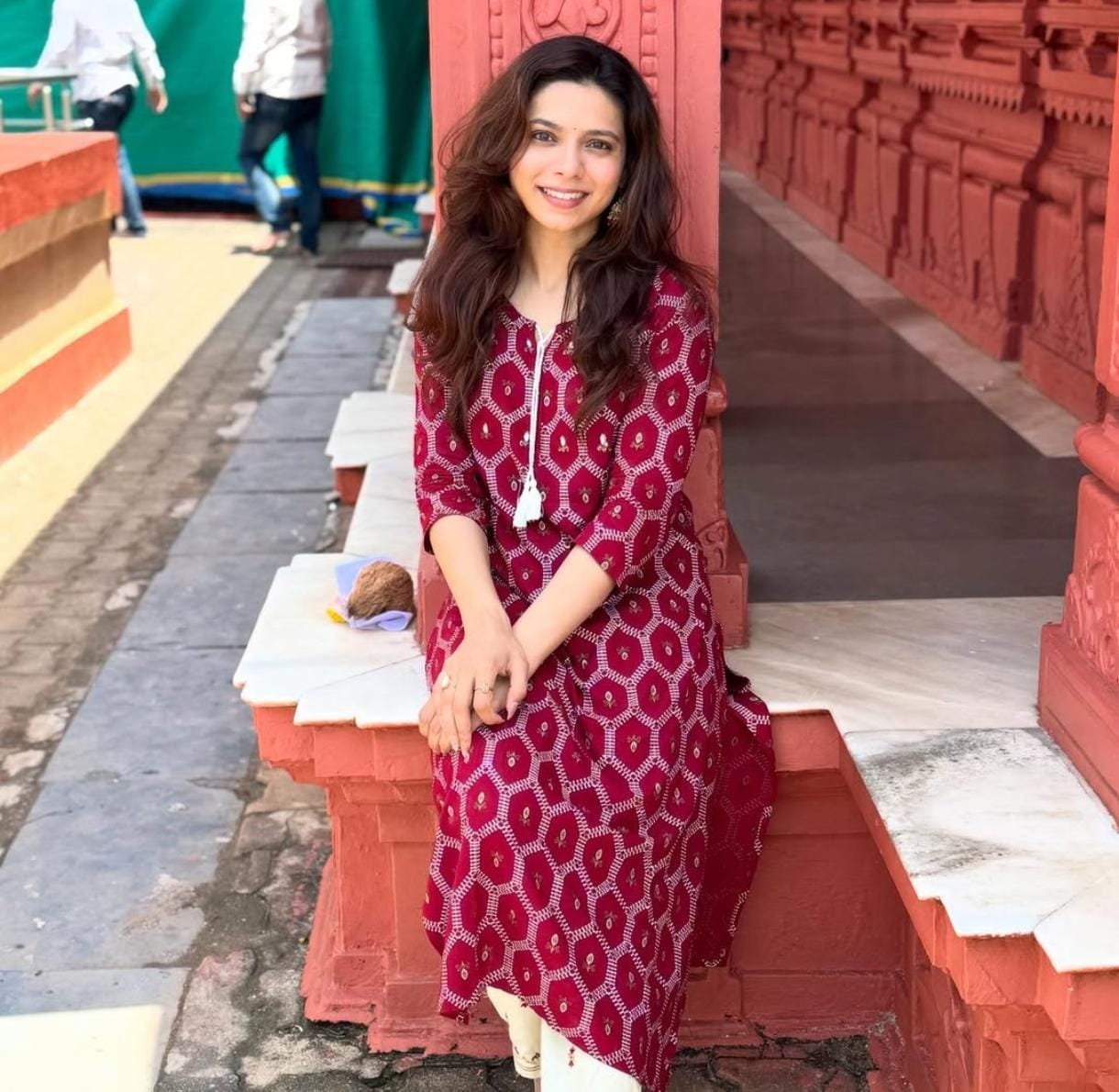 bhagare guruji daughter anagha atul went to kokan ganpatipule