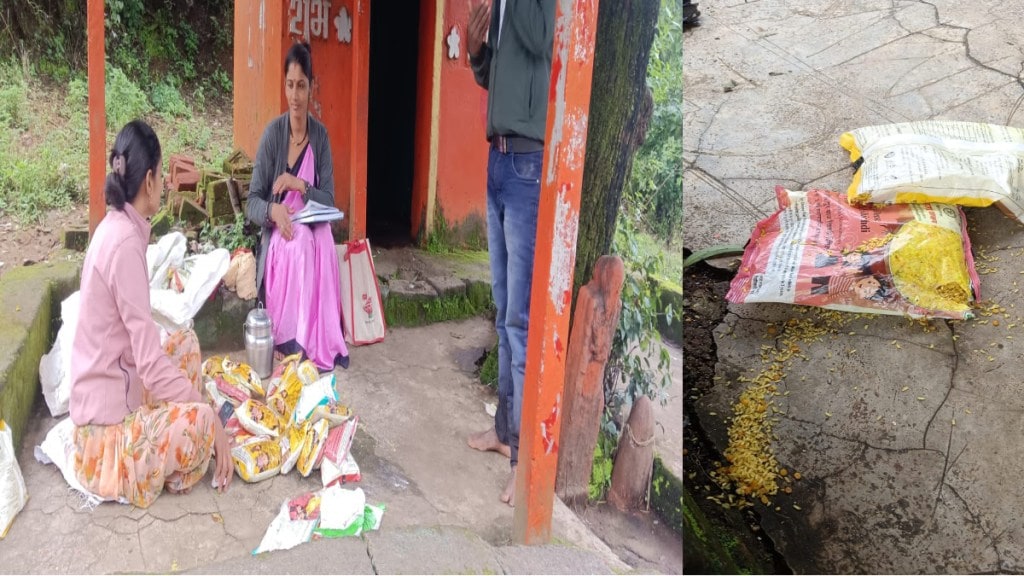 anganwadi children receive meals in temple due to no building in igatpuri nashik