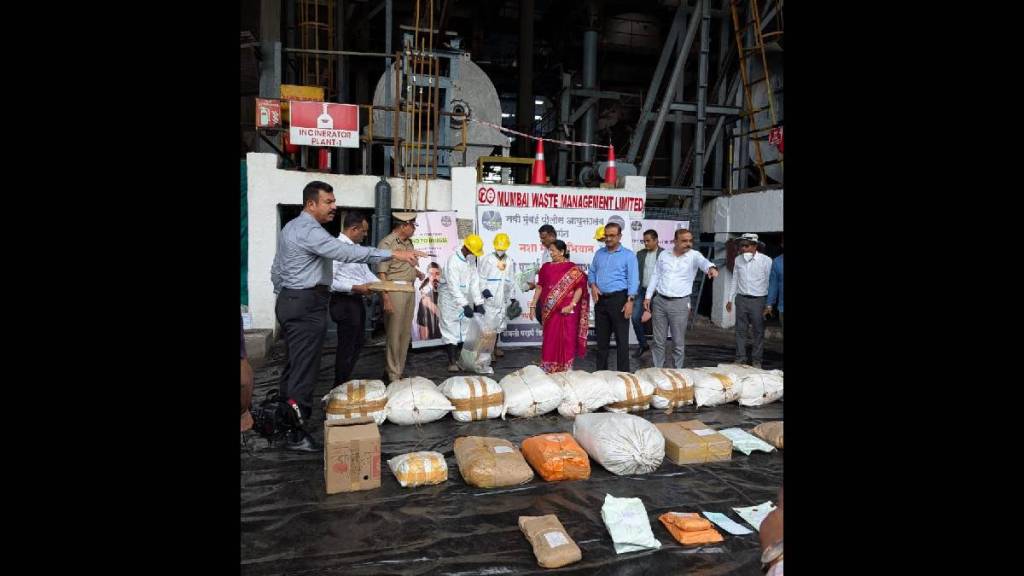 Navi Mumbai police destroy drugs