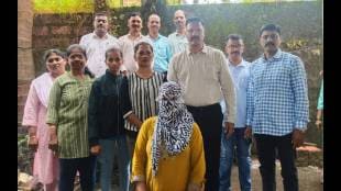 Police team with a woman caught in the business of immoral prostitution