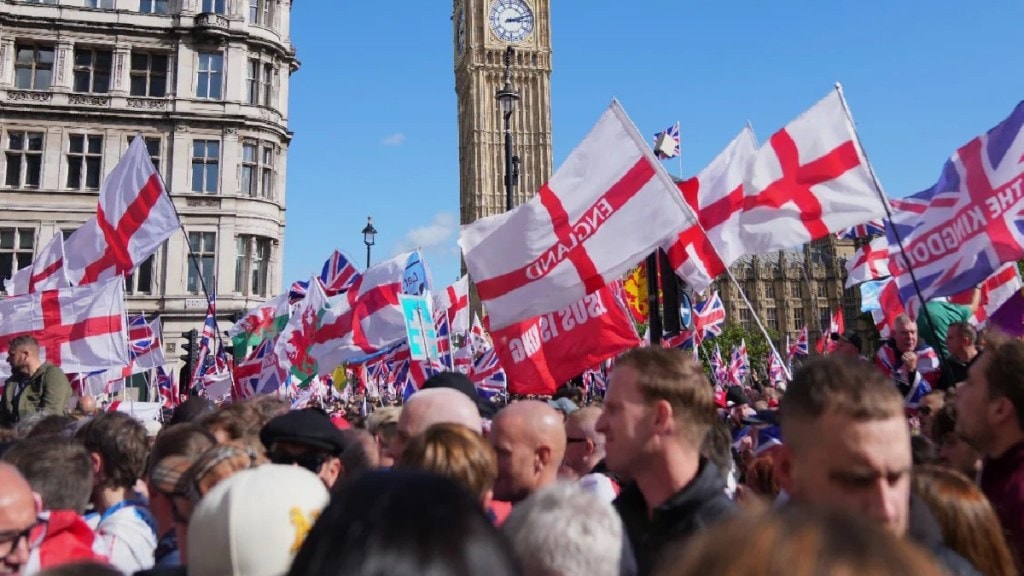loksatta anvyarth Anti immigrant protests begin in Britain