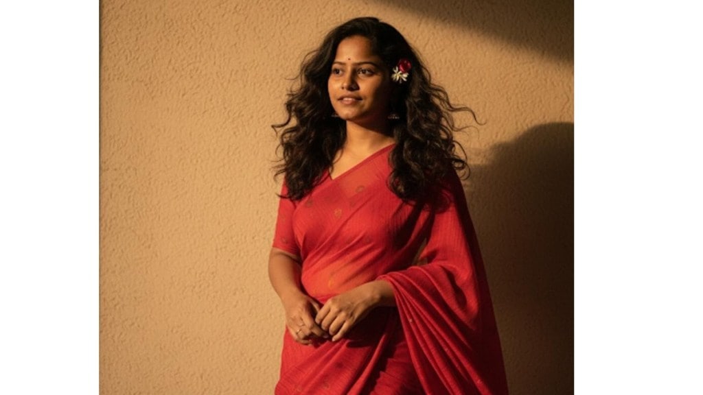 red saree trending loksatta news