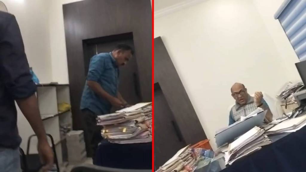 Chandrapur Zilla Parishad Construction Department Engineer's bribe video goes viral on social media Chandrapur Zilla Parishad Construction Department Engineer's bribe video goes viral on social media