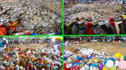 Chapatis and bread piled up outside CIDCO Bhavan for Maratha protesters, food going to waste