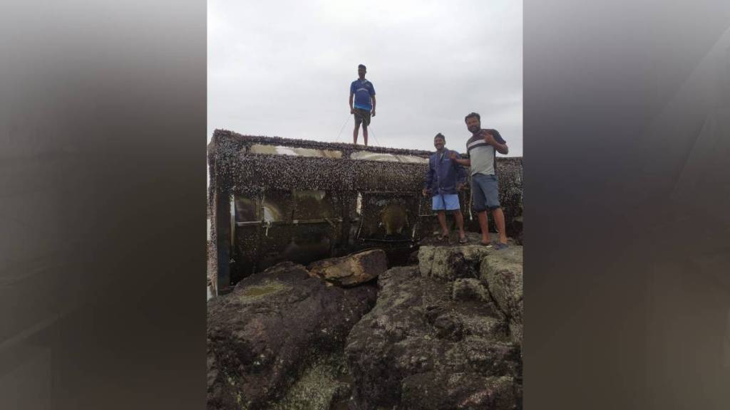 Satpati Shirgaon beaches palghar district Three containers found