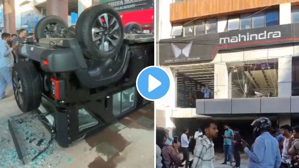 delhi thar accident video viral