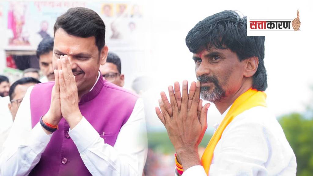 मुख्यमंत्री देवेंद्र फडणवीस आणि मराठा आंदोलक मनोज जरांगे पाटील (छायाचित्र फेसबुक)