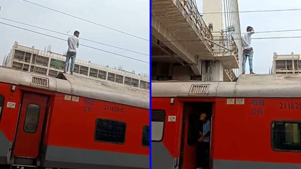 Youth who climbed on the roof of train gets 'shock'