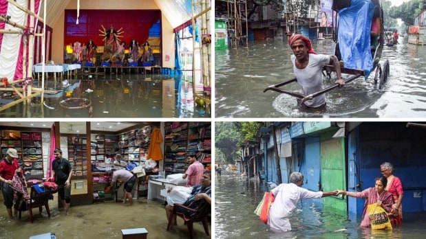 कोलकातामध्ये मंगळवारी रात्री कोसळलेला मुसळधार पाऊस गेल्या चार दशकातील सर्वाधिक पाऊस असल्याचे समोर आले आहे. यामुळे वीज पडून किमान आठ जणांचा मृत्यू झाला. मुसळधार पावसामुळे हवाई, रेल्वे आणि रस्ते वाहतूक विस्कळीत झाली, शैक्षणिक संस्था बंद कराव्या लागल्या आणि राज्य सरकारने दोन दिवस आधीच पूजा सुट्ट्या जाहीर केल्या.
