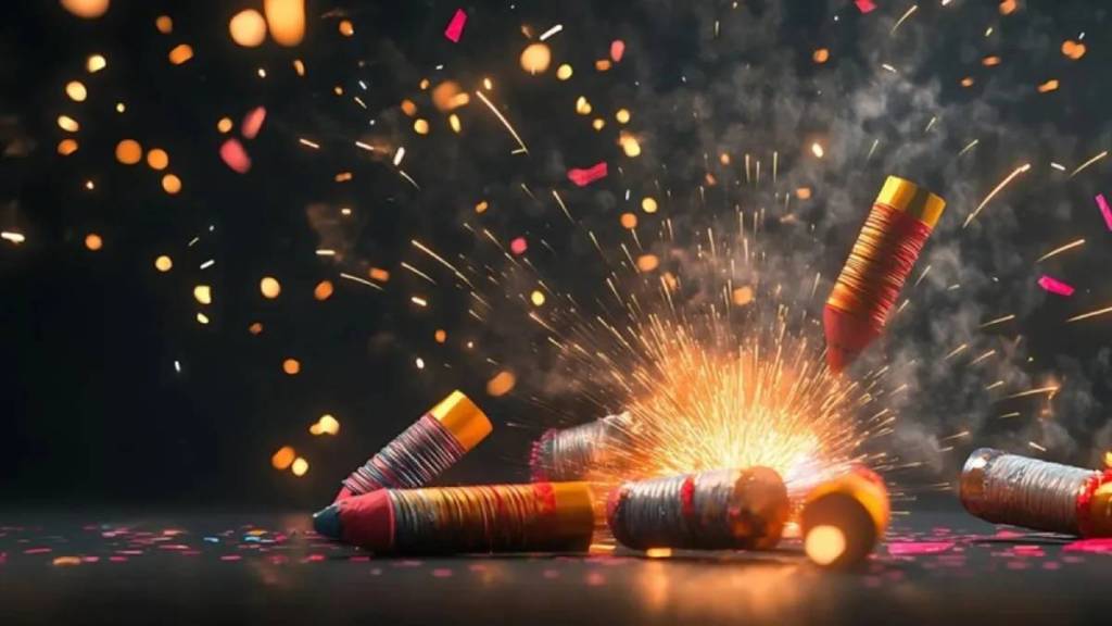 firecracker explodes in clay stove