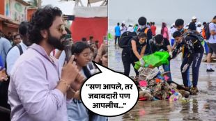 ganesh visarjan 2025 marathi actor and singer utkarsh shinde takes initiative to clean beaches share his reaction