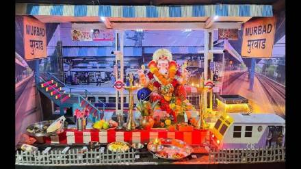 Murbad Railway decorated in Ganeshotsav