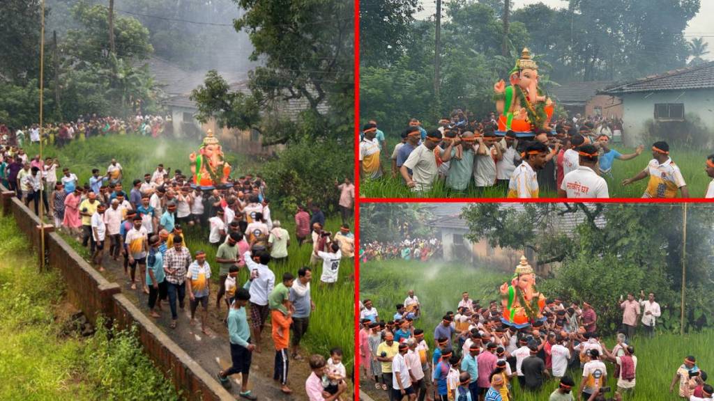 Farewell to Ganesha on the seventh day in Malgaon
