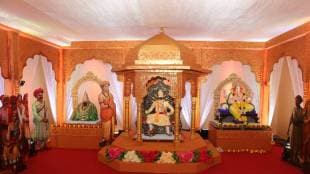 A view of the royal court of Chhatrapati Shivaji Maharaj during the Subhedarwada Ganeshotsav