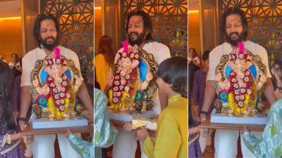 रितेश देशमुखने दिला घरच्या बाप्पाला निरोप, पत्नी जिनिलीयाने शेअर केला खास व्हिडीओ