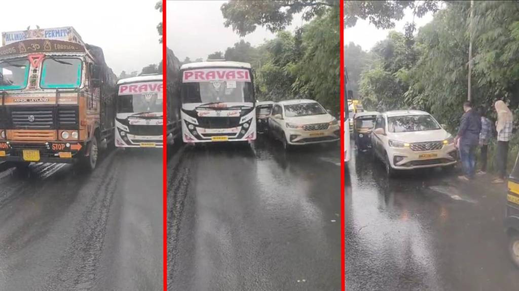 Severe traffic jam on Ghodbunder road due to vehicles being stopped
