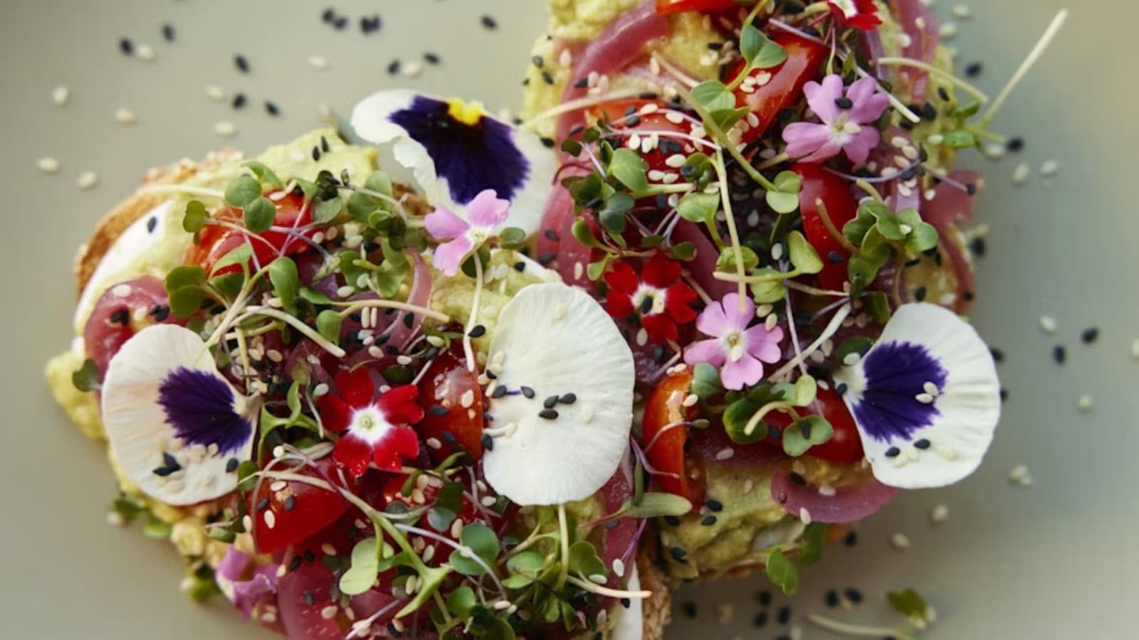 flowers, food